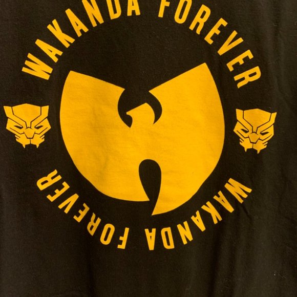 Marvel Wu-Tang Wakanda Forever Black T Shirt Mens Size Medium - Picture 2 of 4